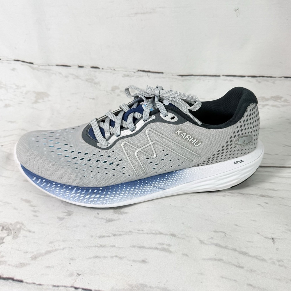 Karhu Ikoni 2.0 Shoes Men's 11.5 Gray Blue Lace Up Running Walking Sneakers